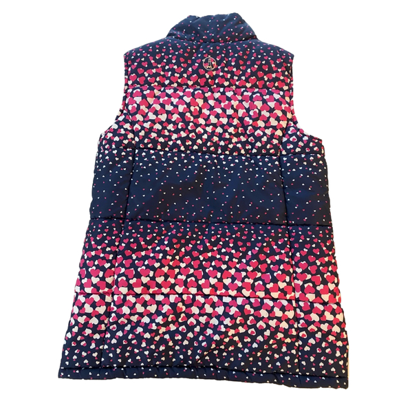 Lands' End 💜Girl's Puffer Vest 💜7-8 years 💜Pink Hearths - Picture 3 of 7